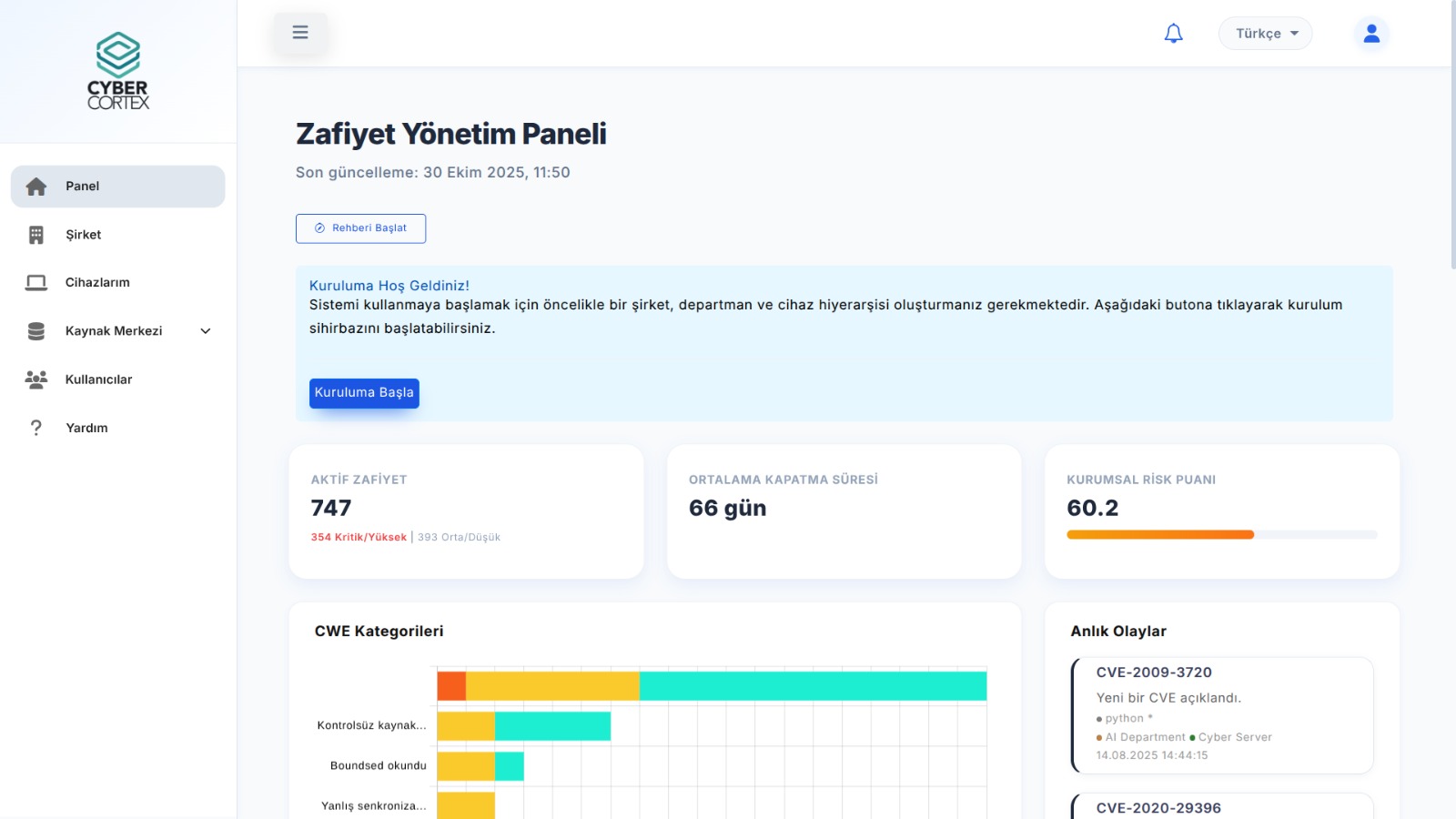 Siber Güvenlik Zafiyet Yönetimi