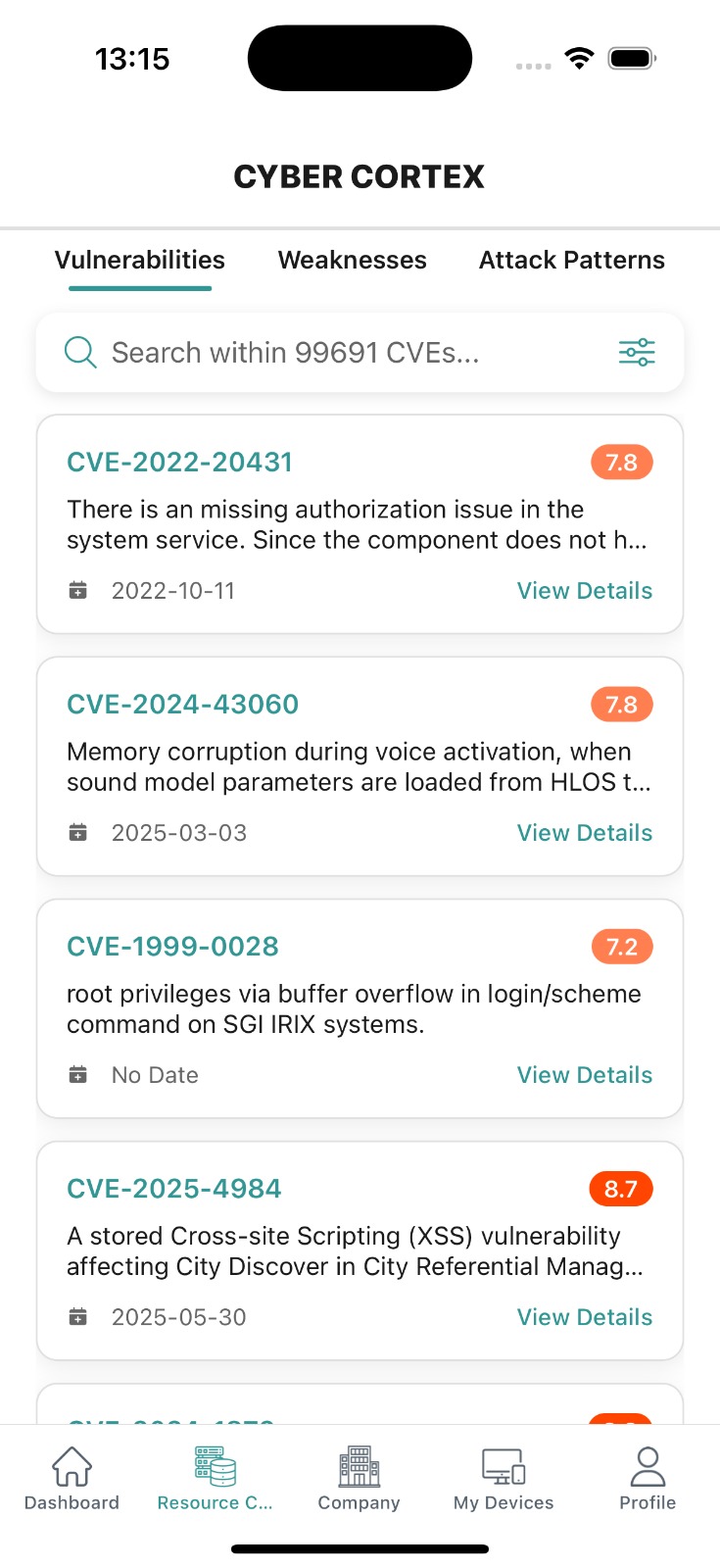 Mobil Zafiyet Yönetimi