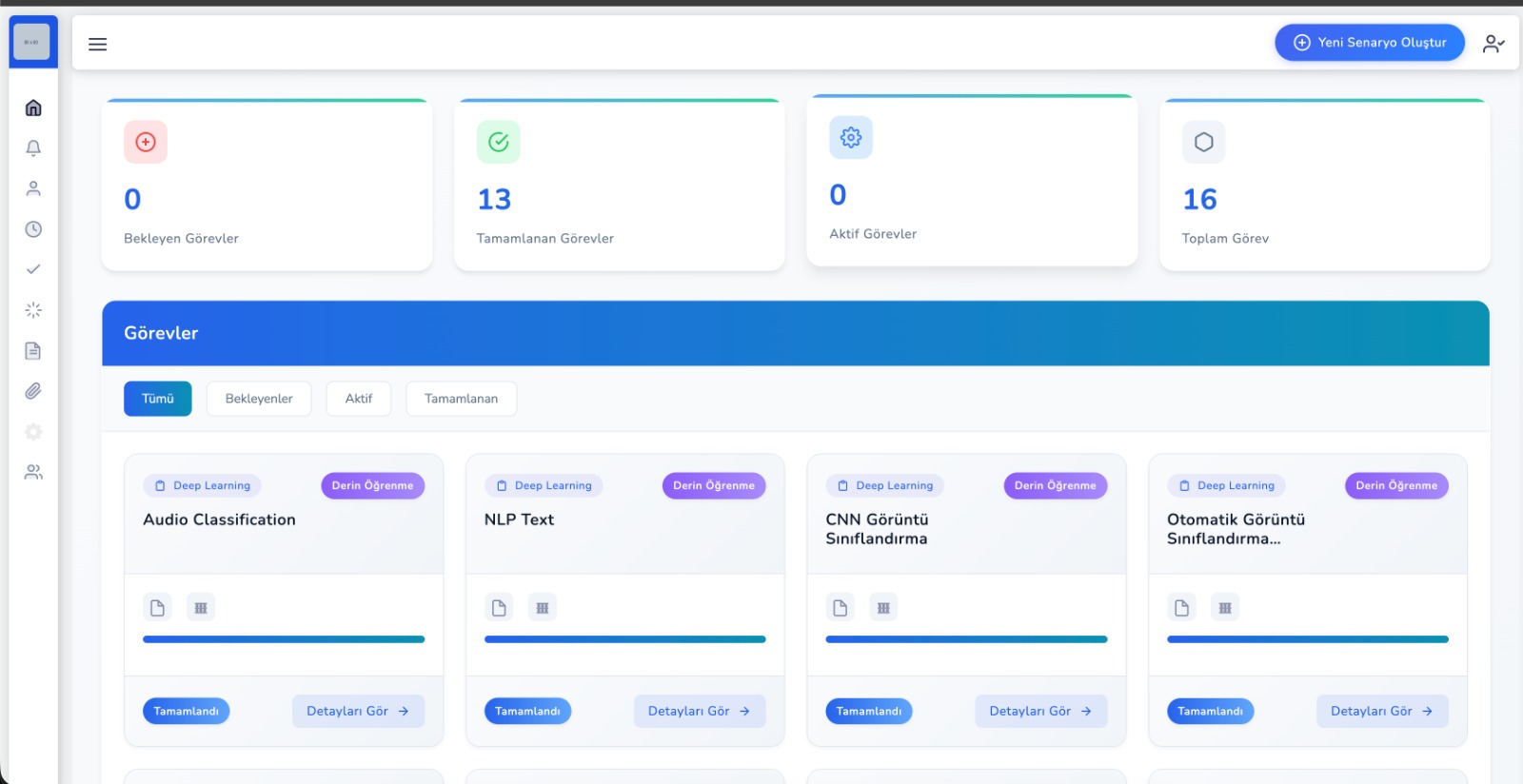 No-Code Yapay Zeka Platformu