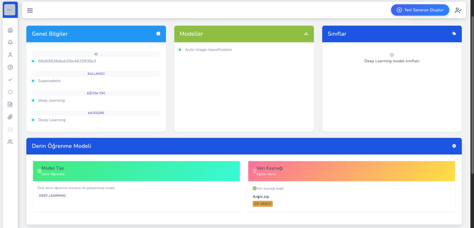 No-Code Yapay Zeka Platformu